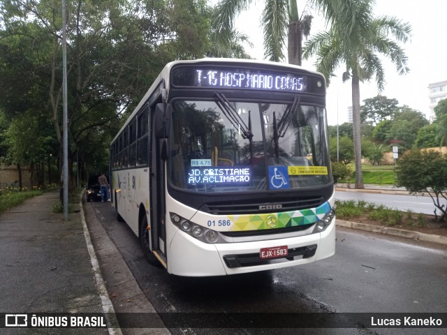 Viação Guaianazes 01 586 na cidade de Santo André, São Paulo, Brasil, por Lucas Kaneko. Número da foto: #8712403.