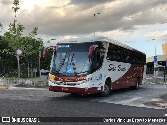 Viação São Bento Ribeirão Preto 11030 na cidade de Ribeirão Preto, São Paulo, Brasil, por Carlos Vinicius Estevão Menezes. Número da foto: #8714413.