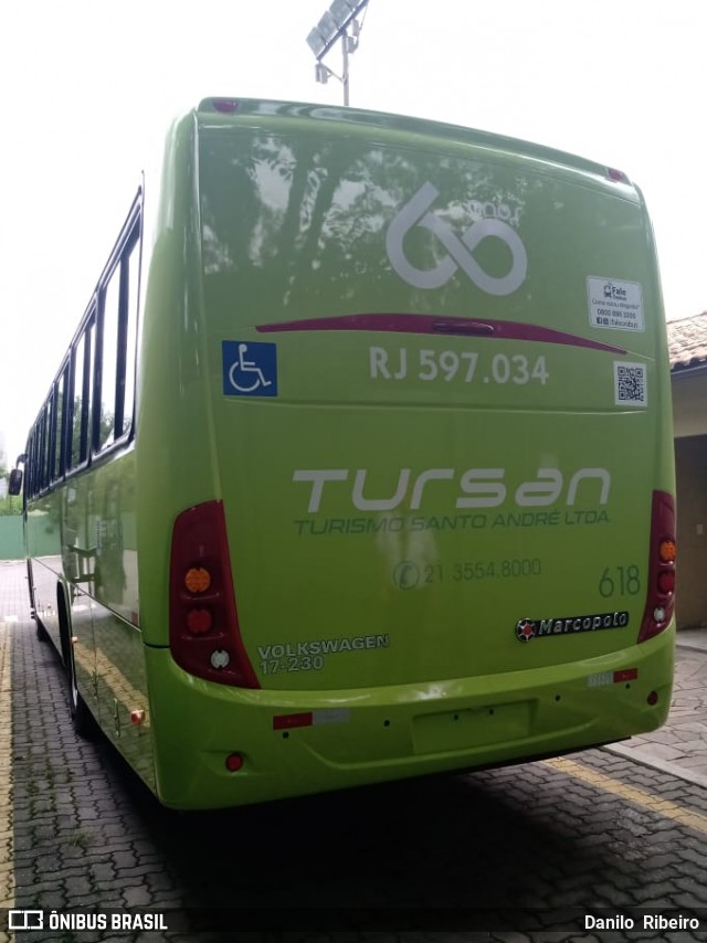 Tursan - Turismo Santo André 618 (RJ 597.034) na cidade de Resende, Rio de Janeiro, Brasil, por Danilo  Ribeiro. Número da foto: #8711619.