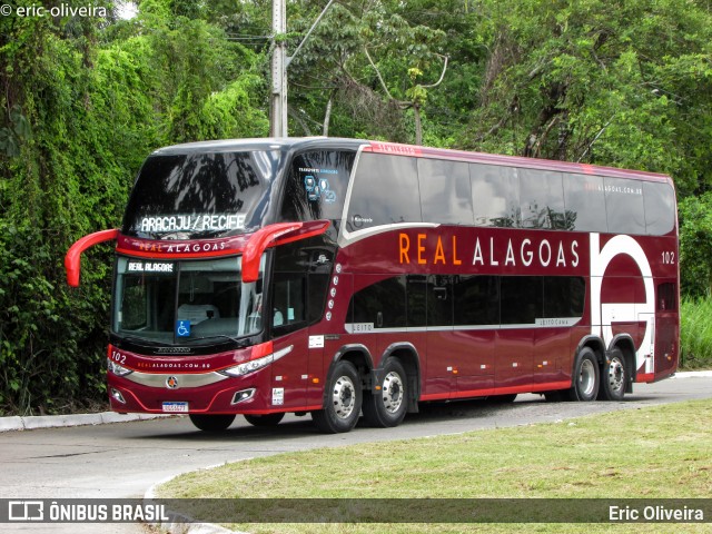 Real Alagoas de Viação 102 na cidade de Recife, Pernambuco, Brasil, por Eric Oliveira. ID da foto: 8715526.