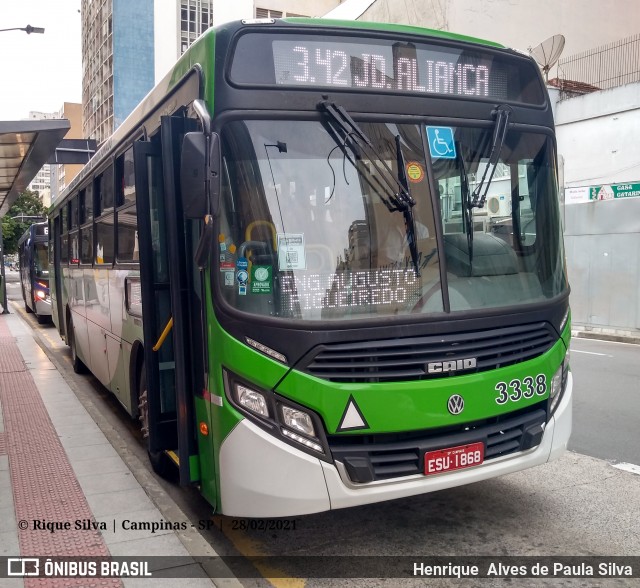 VB Transportes e Turismo 3338 na cidade de Campinas, São Paulo, Brasil, por Henrique Alves de Paula Silva. Número da foto: #8715973.