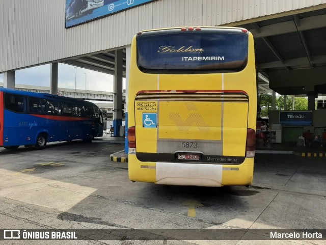 Viação Itapemirim 5873 na cidade de Rio de Janeiro, Rio de Janeiro, Brasil, por Marcelo Horta. Número da foto: #8718957.