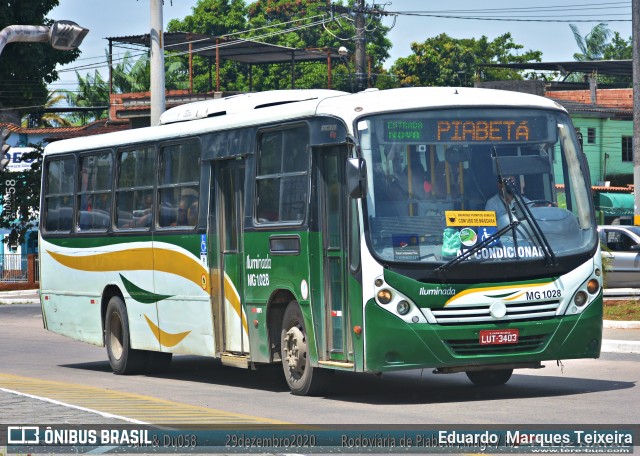 Transporte e Turismo Iluminada MG 1.028 na cidade de Magé, Rio de Janeiro, Brasil, por Eduardo  Marques Teixeira. Número da foto: #8717770.