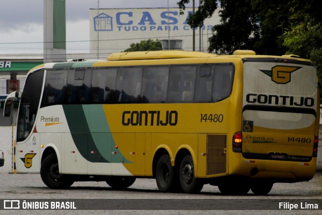 Empresa Gontijo de Transportes 14480 na cidade de Vitória da Conquista, Bahia, Brasil, por Filipe Lima. ID da foto: 8720060.