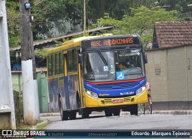 Auto Viação Reginas RJ 110.391 na cidade de Magé, Rio de Janeiro, Brasil, por Eduardo  Marques Teixeira. Número da foto: #8717751.
