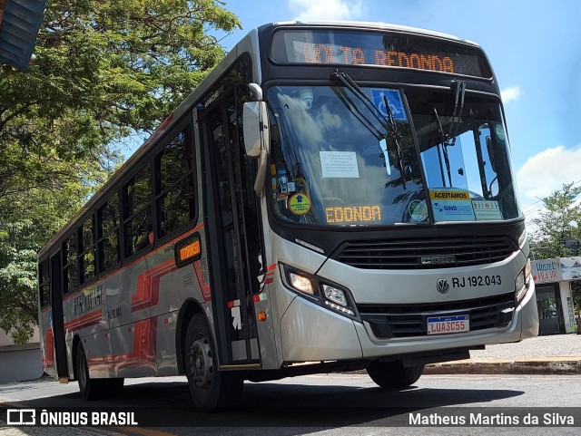Viação Resendense RJ 192.043 na cidade de Volta Redonda, Rio de Janeiro, Brasil, por Matheus Martins da Silva. Número da foto: #8779791.
