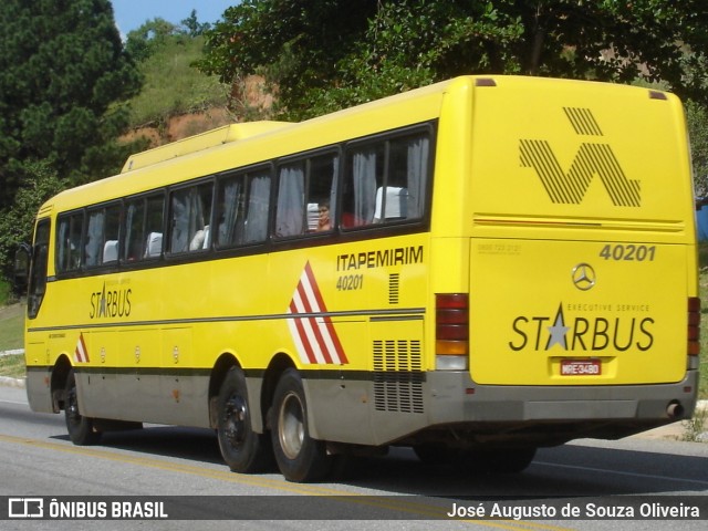 Viação Itapemirim 40201 na cidade de Barra do Piraí, Rio de Janeiro, Brasil, por José Augusto de Souza Oliveira. ID da foto: 8780301.