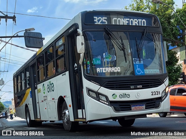 Viação Elite 2331 na cidade de Volta Redonda, Rio de Janeiro, Brasil, por Matheus Martins da Silva. ID da foto: 8779705.