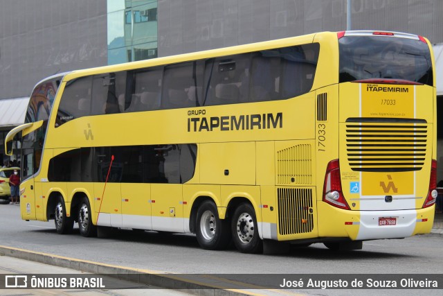 Viação Itapemirim 17033 na cidade de Rio de Janeiro, Rio de Janeiro, Brasil, por José Augusto de Souza Oliveira. Número da foto: #8780086.