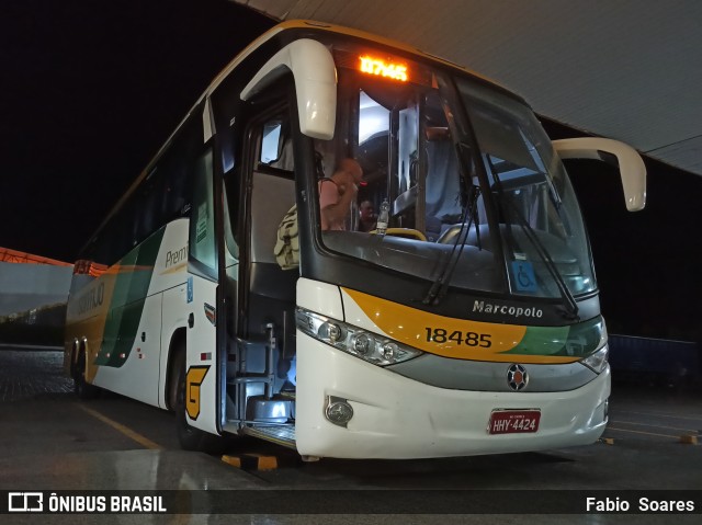 Empresa Gontijo de Transportes 18485 na cidade de Itaberaba, Bahia, Brasil, por Fabio  Soares. Número da foto: #8803722.