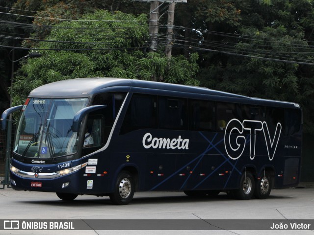 Viação Cometa 11401 na cidade de São Paulo, São Paulo, Brasil, por João Victor. ID da foto: 8804725.