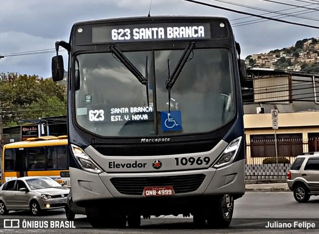 Milênio Transportes 10969 na cidade de Belo Horizonte, Minas Gerais, Brasil, por Juliano Felipe. Número da foto: #8804332.