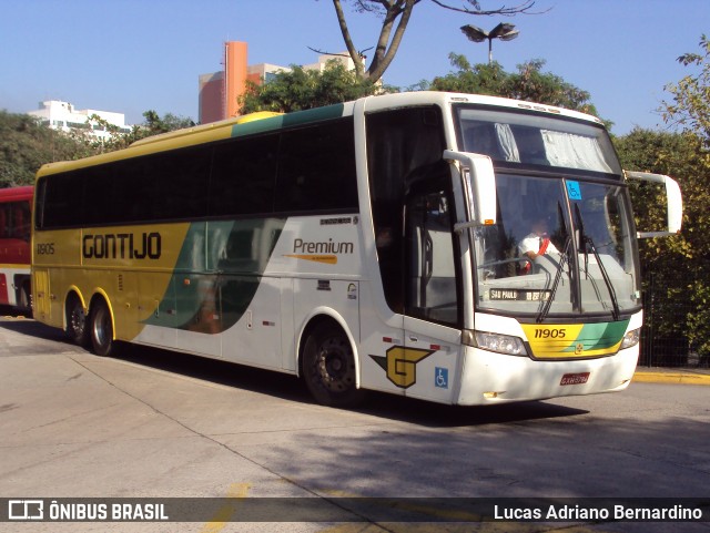 Empresa Gontijo de Transportes 11905 na cidade de São Paulo, São Paulo, Brasil, por Lucas Adriano Bernardino. ID da foto: 8805062.