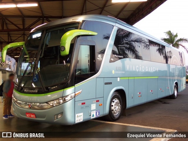 Viação Garcia 8105 na cidade de Londrina, Paraná, Brasil, por Ezequiel Vicente Fernandes. ID da foto: 8803456.