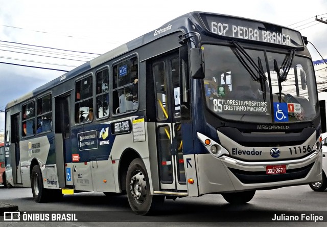 Milênio Transportes 11156 na cidade de Belo Horizonte, Minas Gerais, Brasil, por Juliano Felipe. Número da foto: #8804312.