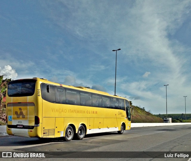 Viação Itapemirim 8705 na cidade de Ribeirão, Pernambuco, Brasil, por Luiz Fellipe. ID da foto: 8804930.