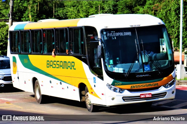 Viação Bassamar 199 na cidade de Leopoldina, Minas Gerais, Brasil, por Adriano Duarte. ID da foto: 8806632.