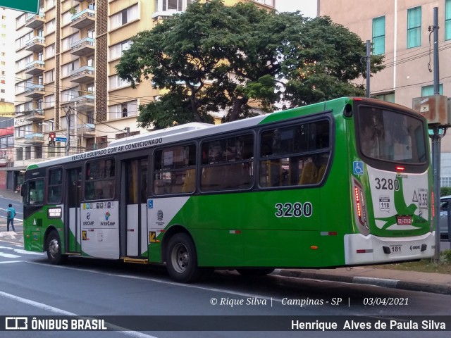 VB Transportes e Turismo 3280 na cidade de Campinas, São Paulo, Brasil, por Henrique Alves de Paula Silva. Número da foto: #8808325.