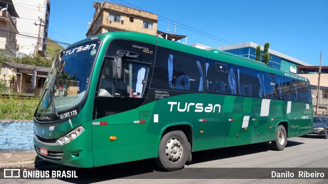 Tursan - Turismo Santo André 380 (RJ 597.175) na cidade de Barra do Piraí, Rio de Janeiro, Brasil, por Danilo  Ribeiro. ID da foto: 8806666.