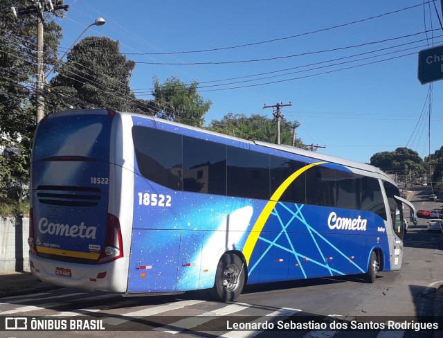 Viação Cometa 18522 na cidade de Campinas, São Paulo, Brasil, por Leonardo Sebastiao dos Santos Rodrigues. ID da foto: 8805712.