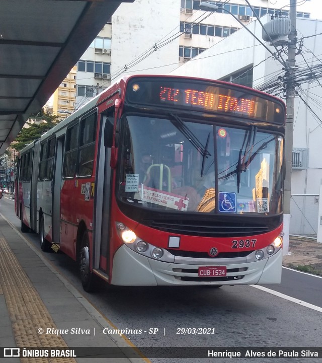 Itajaí Transportes Coletivos 2937 na cidade de Campinas, São Paulo, Brasil, por Henrique Alves de Paula Silva. Número da foto: #8805797.