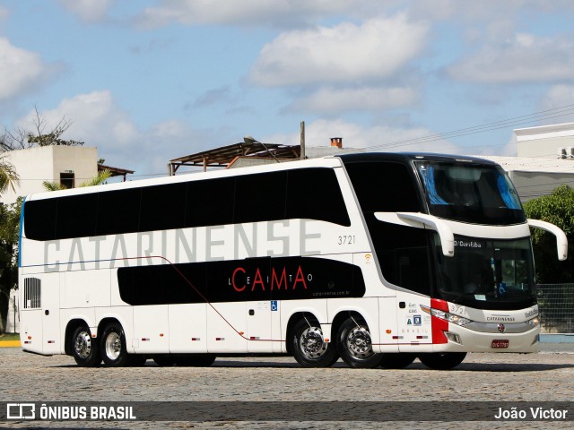 Auto Viação Catarinense 3721 na cidade de Balneário Camboriú, Santa Catarina, Brasil, por João Victor. ID da foto: 8808578.