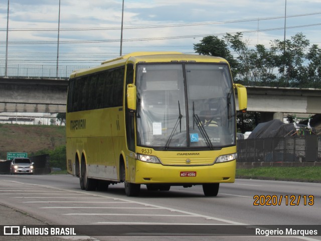 Viação Itapemirim 9533 na cidade de São José dos Campos, São Paulo, Brasil, por Rogerio Marques. ID da foto: 8807502.