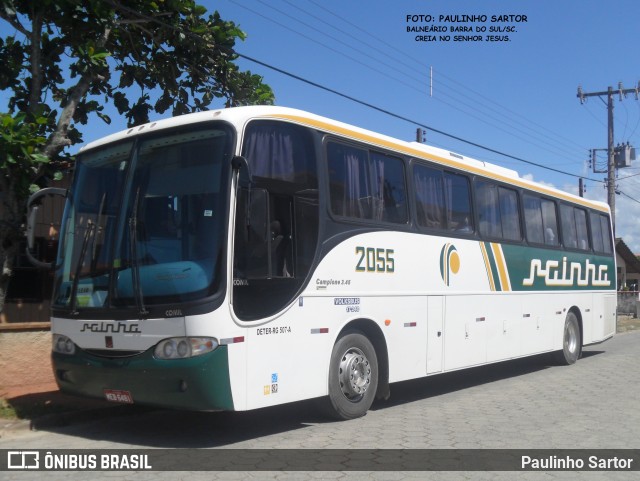 Auto Viação Rainha 2055 na cidade de Balneário Barra do Sul, Santa Catarina, Brasil, por Paulinho Sartor. ID da foto: 8809911.