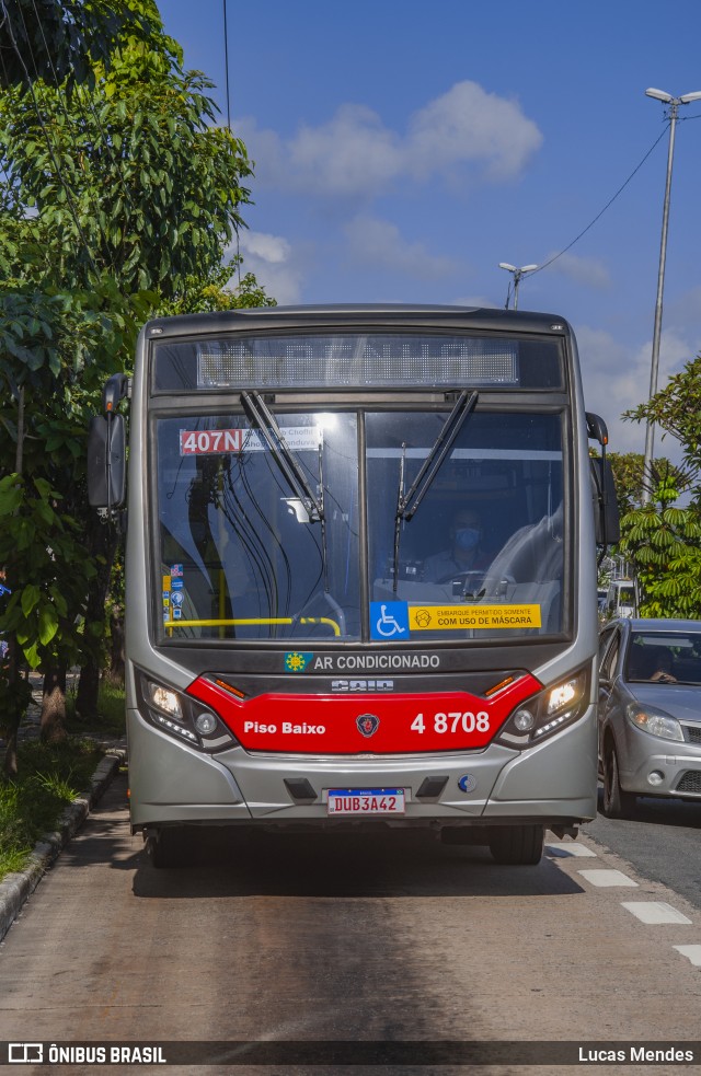 Express Transportes Urbanos Ltda 4 8708 na cidade de São Paulo, São Paulo, Brasil, por Lucas Mendes. ID da foto: 8810683.