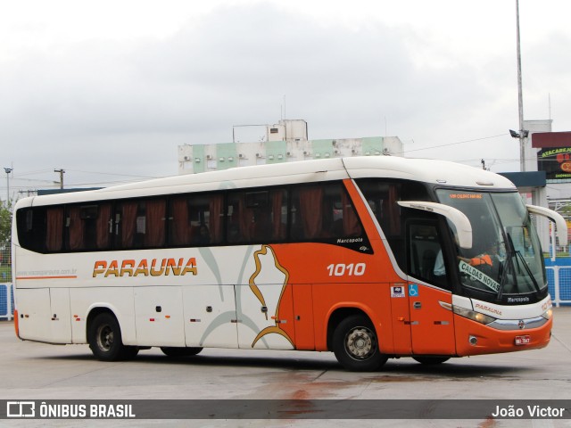 Viação Paraúna 1010 na cidade de Goiânia, Goiás, Brasil, por João Victor. ID da foto: 8810992.