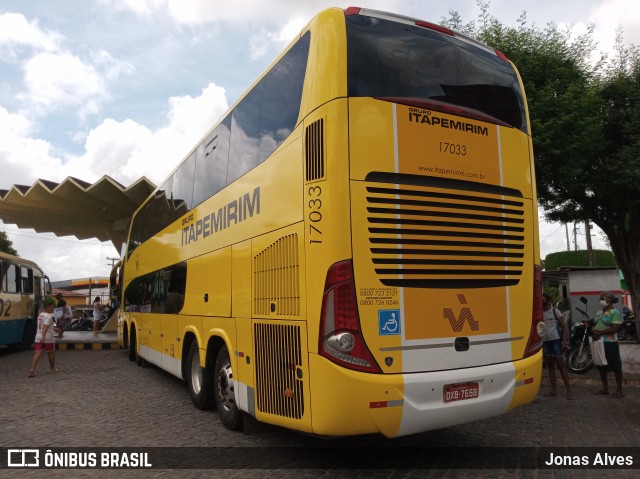 Viação Itapemirim 17033 na cidade de Timbaúba, Pernambuco, Brasil, por Jonas Alves. ID da foto: 8809721.