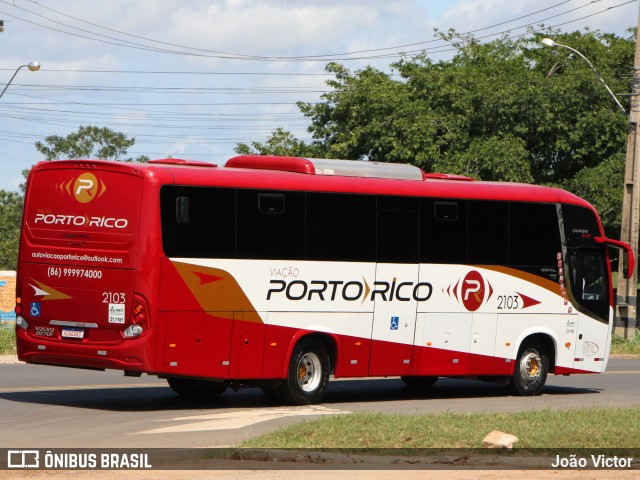 Auto Viação Porto Rico 2103 na cidade de Timon, Maranhão, Brasil, por João Victor. ID da foto: 8810224.