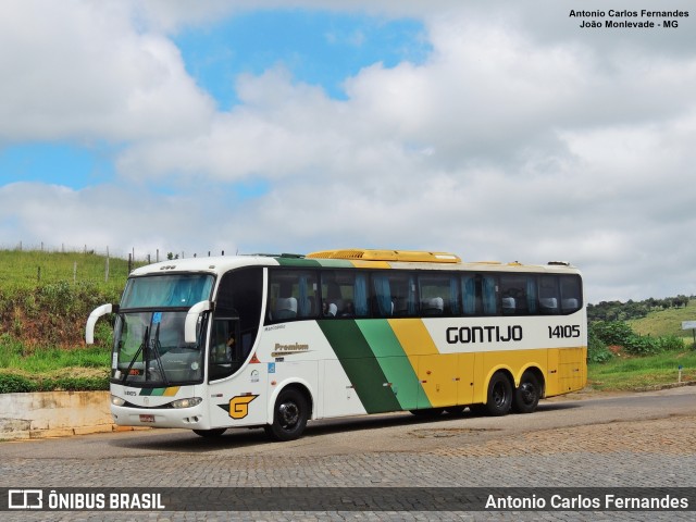 Empresa Gontijo de Transportes 14105 na cidade de João Monlevade, Minas Gerais, Brasil, por Antonio Carlos Fernandes. ID da foto: 8811778.