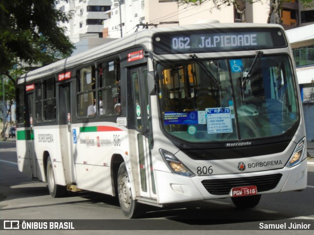 Borborema Imperial Transportes 806 na cidade de Recife, Pernambuco, Brasil, por Samuel Júnior. ID da foto: 8812941.