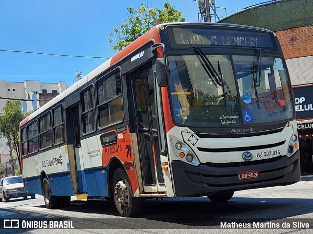 Viação Sul Fluminense RJ 202.015 na cidade de Volta Redonda, Rio de Janeiro, Brasil, por Matheus Martins da Silva. ID da foto: 8814473.