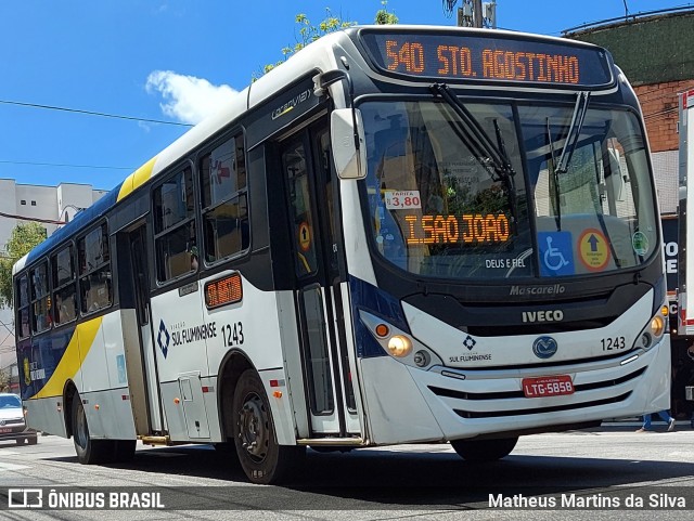 Viação Sul Fluminense 1243 na cidade de Volta Redonda, Rio de Janeiro, Brasil, por Matheus Martins da Silva. Número da foto: #8814482.