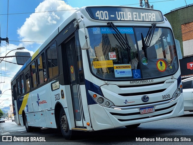 Viação Pinheiral 3020 na cidade de Volta Redonda, Rio de Janeiro, Brasil, por Matheus Martins da Silva. ID da foto: 8814500.