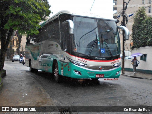 Expressa Turismo 55420 na cidade de Petrópolis, Rio de Janeiro, Brasil, por Zé Ricardo Reis. ID da foto: 8814131.