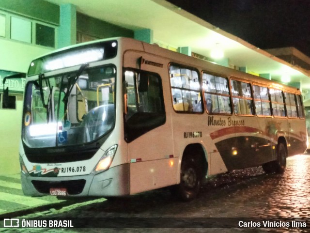 Viação Montes Brancos RJ 196.078 na cidade de Araruama, Rio de Janeiro, Brasil, por Carlos Vinícios lima. ID da foto: 8818407.