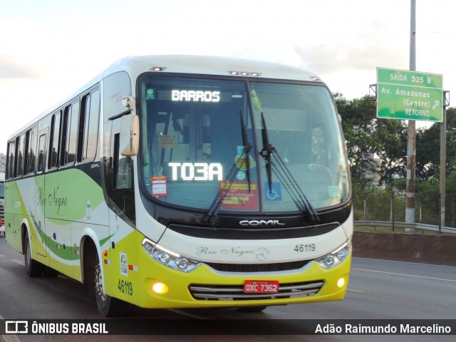 Rio Negro Fretamento e Turismo 46119 na cidade de Belo Horizonte, Minas Gerais, Brasil, por Adão Raimundo Marcelino. ID da foto: 8817793.