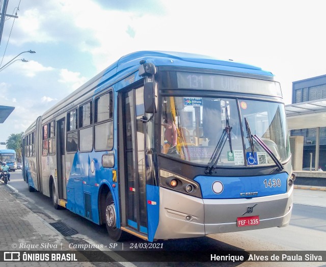 VB Transportes e Turismo 1430 na cidade de Campinas, São Paulo, Brasil, por Henrique Alves de Paula Silva. Número da foto: #8816516.