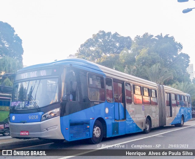 VB Transportes e Turismo 1423 na cidade de Campinas, São Paulo, Brasil, por Henrique Alves de Paula Silva. ID da foto: 8816523.