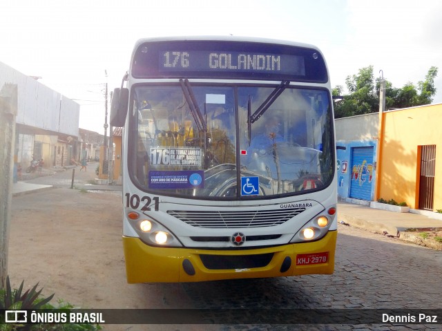 Transportes Guanabara 1021 na cidade de Natal, Rio Grande do Norte, Brasil, por Dennis Paz. ID da foto: 8820638.