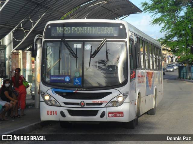 Reunidas Transportes Urbanos 0814 na cidade de Natal, Rio Grande do Norte, Brasil, por Dennis Paz. ID da foto: 8820836.