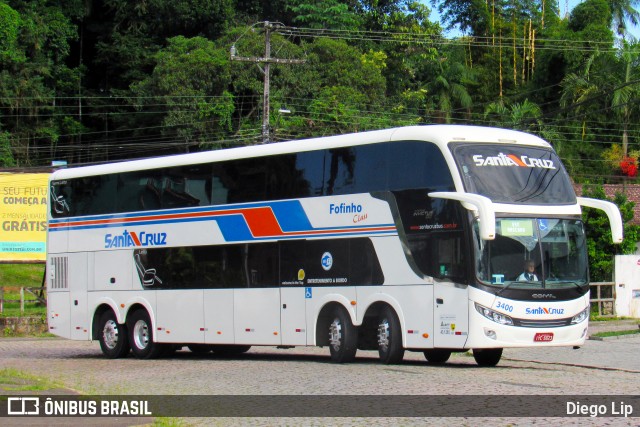 VUSC - Viação União Santa Cruz 3400 na cidade de Joinville, Santa Catarina, Brasil, por Diego Lip. ID da foto: 8819325.