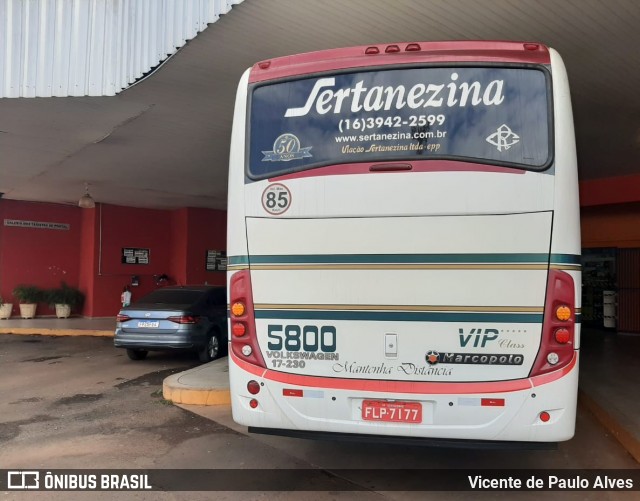 Viação Sertanezina 5800 na cidade de Pontal, São Paulo, Brasil, por Vicente de Paulo Alves. ID da foto: 8819770.