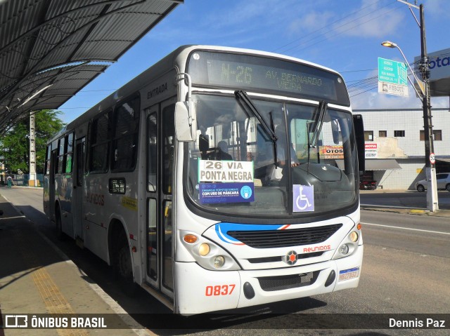 Reunidas Transportes Urbanos 0837 na cidade de Natal, Rio Grande do Norte, Brasil, por Dennis Paz. Número da foto: #8820722.