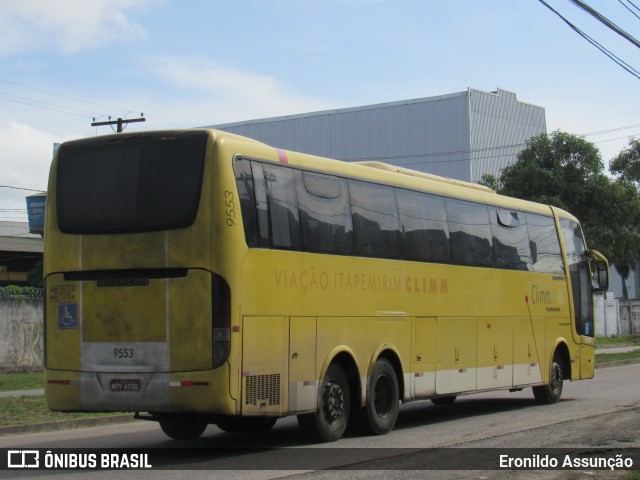 Viação Itapemirim 9553 na cidade de Recife, Pernambuco, Brasil, por Eronildo Assunção. ID da foto: 8821727.