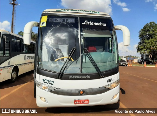 Viação Sertanezina 10002 na cidade de Sertãozinho, São Paulo, Brasil, por Vicente de Paulo Alves. ID da foto: 8822670.