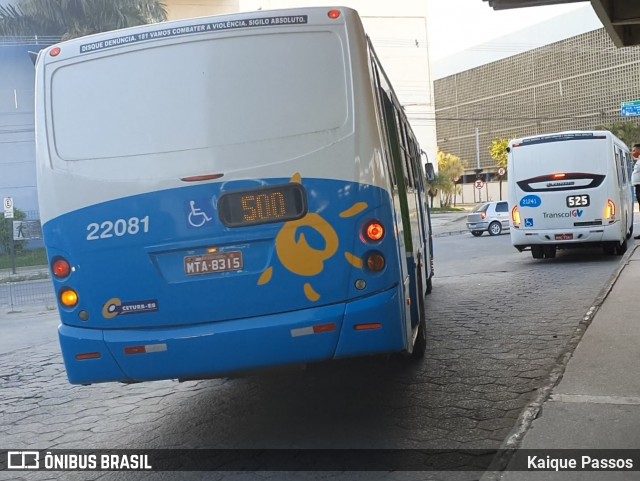 Nova Transporte 22081 na cidade de Vila Velha, Espírito Santo, Brasil, por Kaique Passos. Número da foto: #8824122.